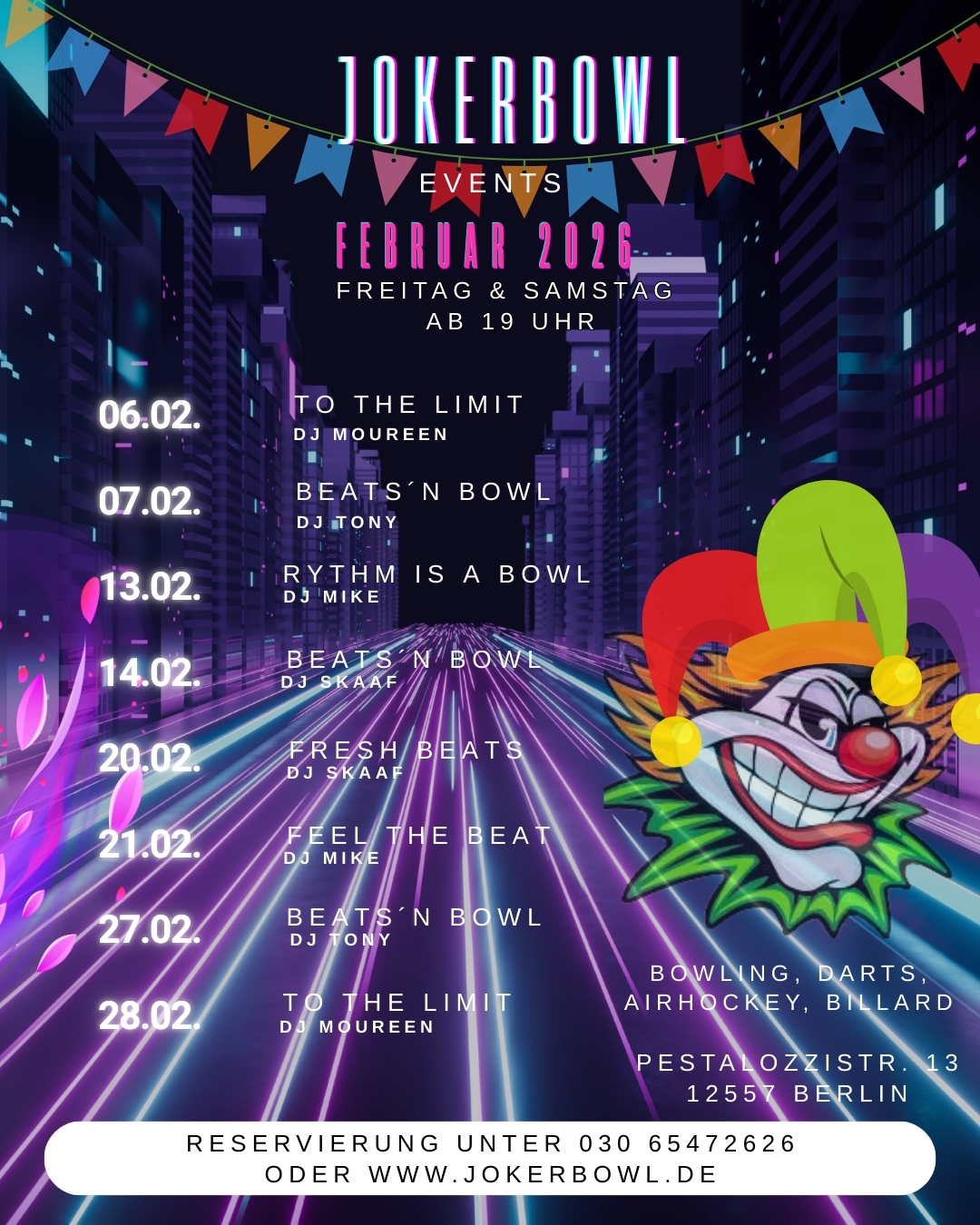 Jokerbowl Events Februar 2026