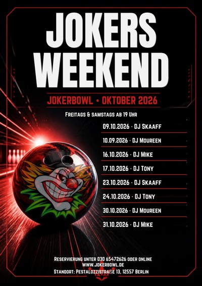 Oktoberevents im Jokerbowl